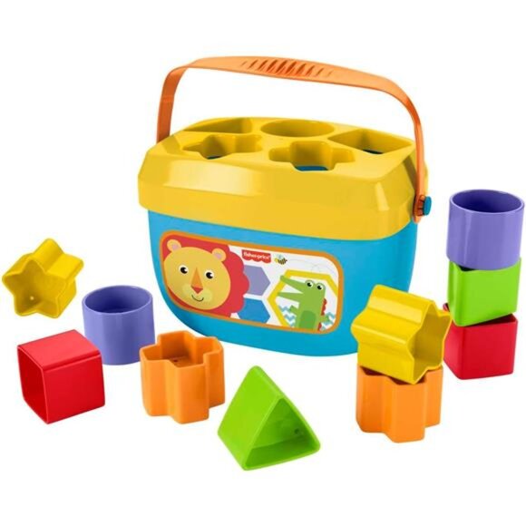 Stacking Toy Baby's First Blocks Set of 10 Shapes for Sorting Play for Infants - Picture 1 of 7